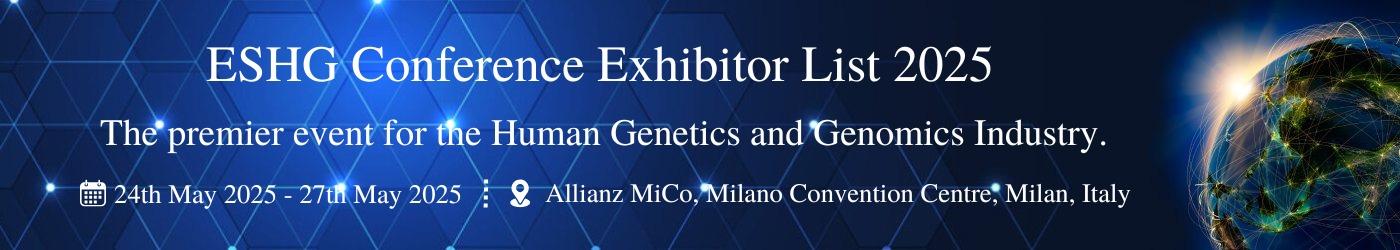 ESHG Conference Exhibitor List