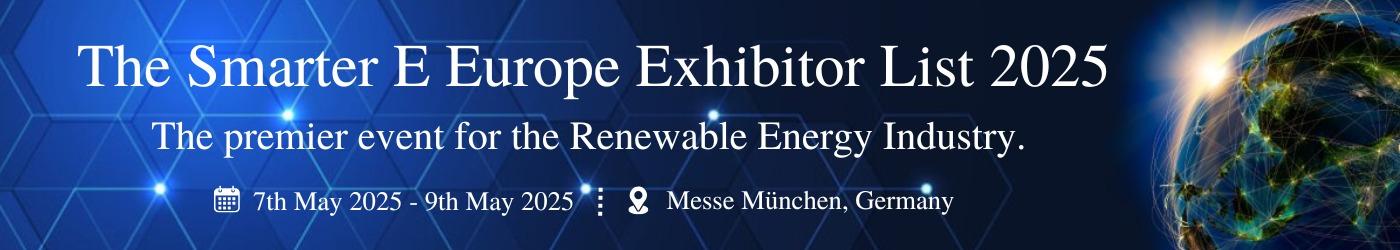 The Smarter E Europe Exhibitor List