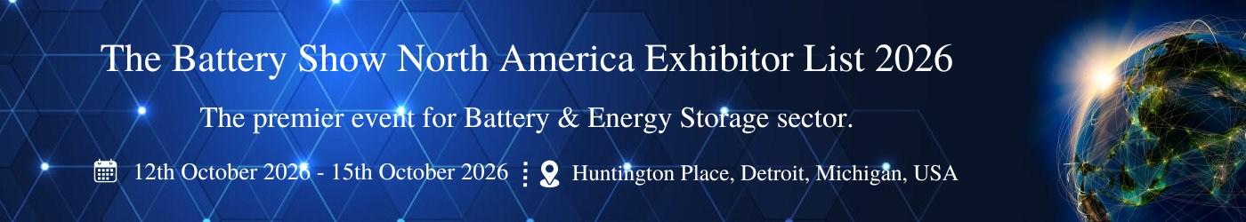 The Battery Show North America Exhibitor List