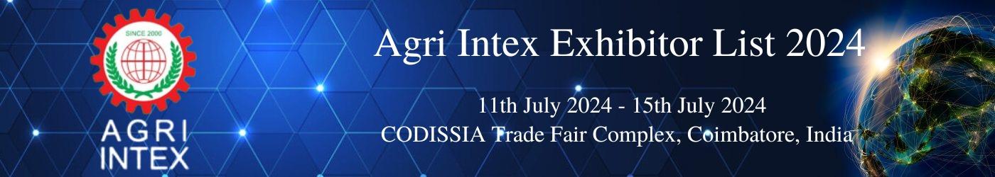 Agri Intex Exhibitor List