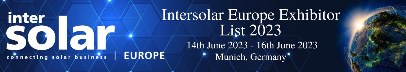 Intersolar Europe Exhibitor List 2023