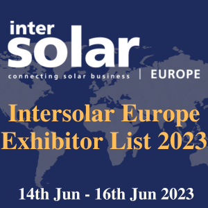 Intersolar Europe Exhibitor List 2023