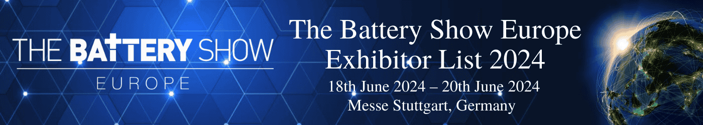 The Battery Show Europe Exhibitor List 2024