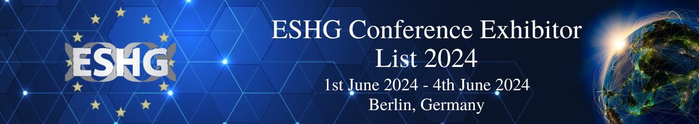 ESHG Conference Exhibitor List 2024