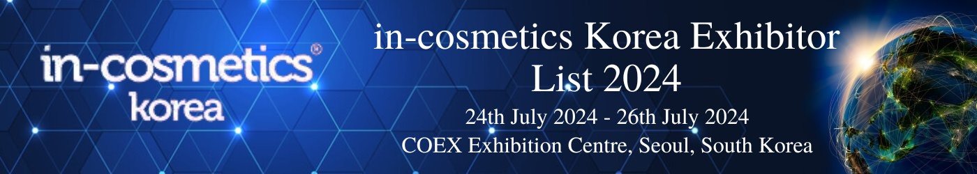 in-cosmetics Korea Exhibitor List 2024