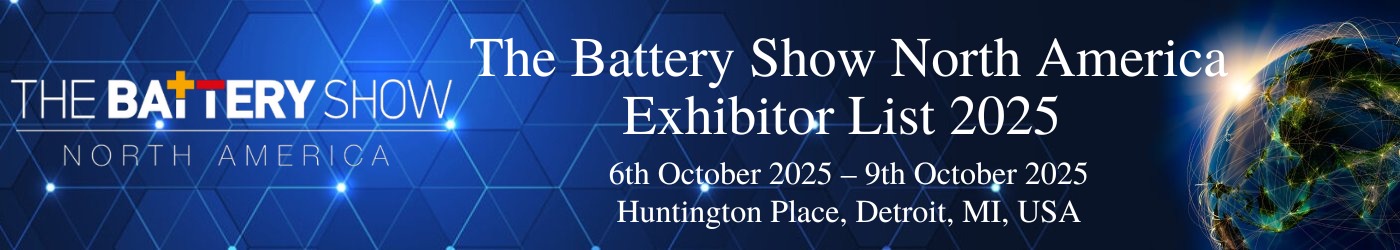 The Battery Show North America Exhibitor List