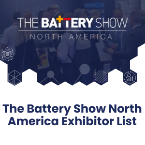 The Battery Show North America Exhibitor List