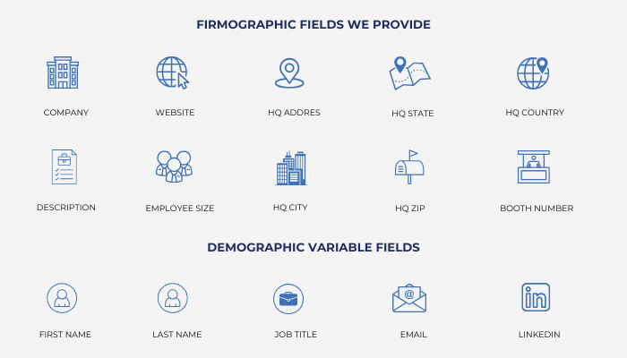 Exhibitors Database Fields