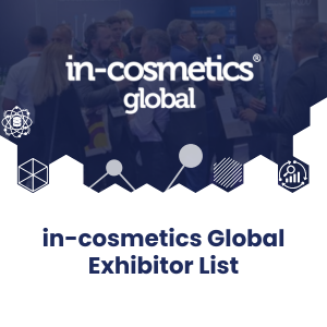 in-cosmetics Global Exhibitor List